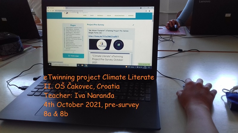 eTwinning project Climate Literate